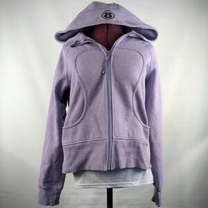 Lululemon “Sparkle” athletica hoodie, women’s size 10, Violet, full zip,